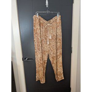 NWT Lane Bryant Printed Woven Straight Ankle‎ Pants in Paisley - 18